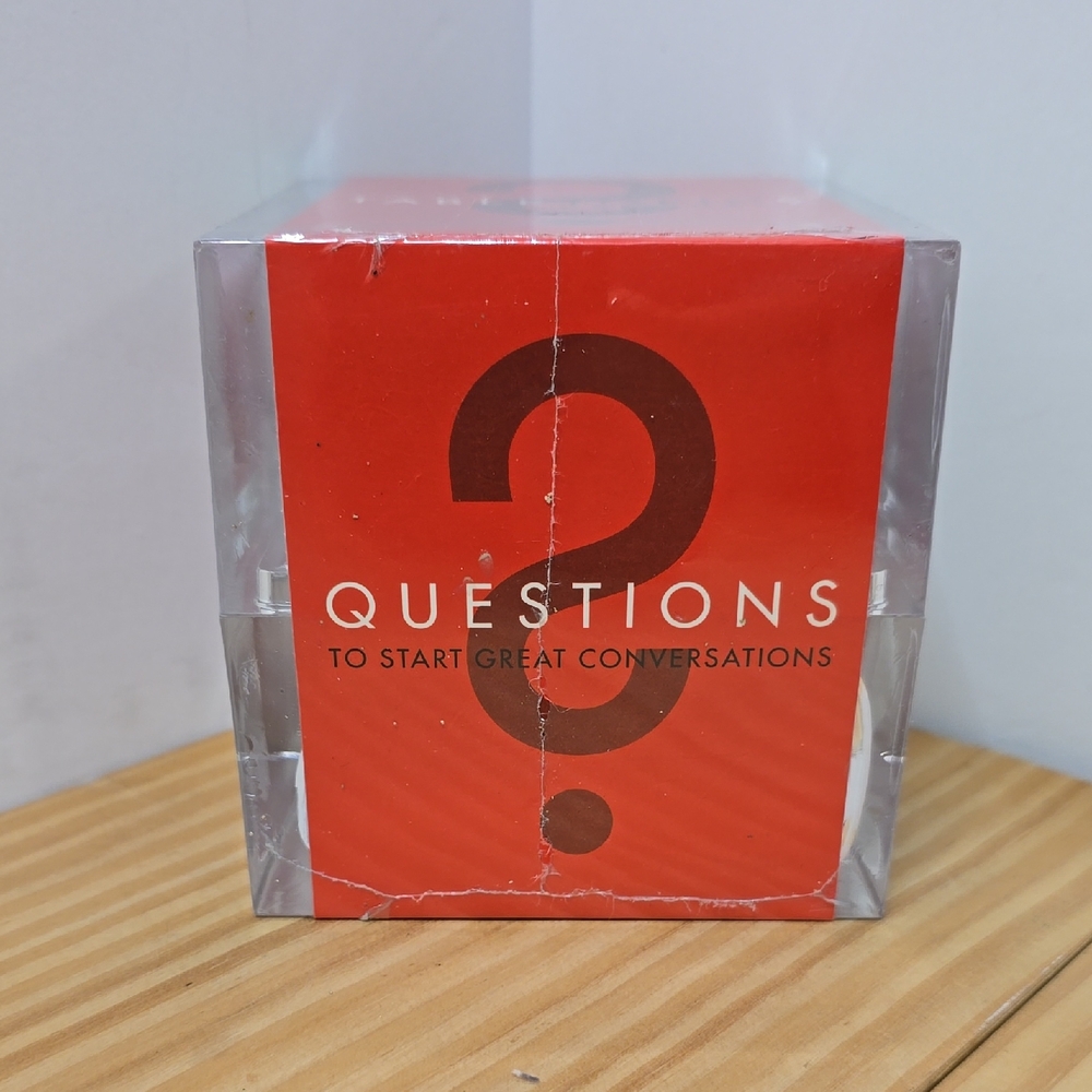 Red Conversation Starter Card Deck - 3 Questions to Spark Talks